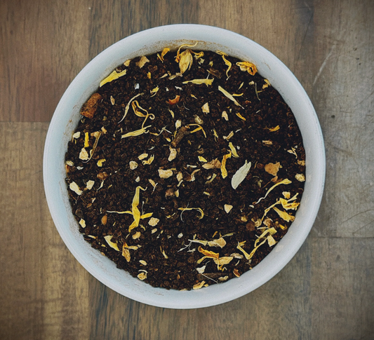 Masala Chai |  A Blend of Assam Black Tea, Cloves, Ginger, Cardamom, Black Pepper, Star Anise, Cinnamon Flavor, Cardamom Flavor